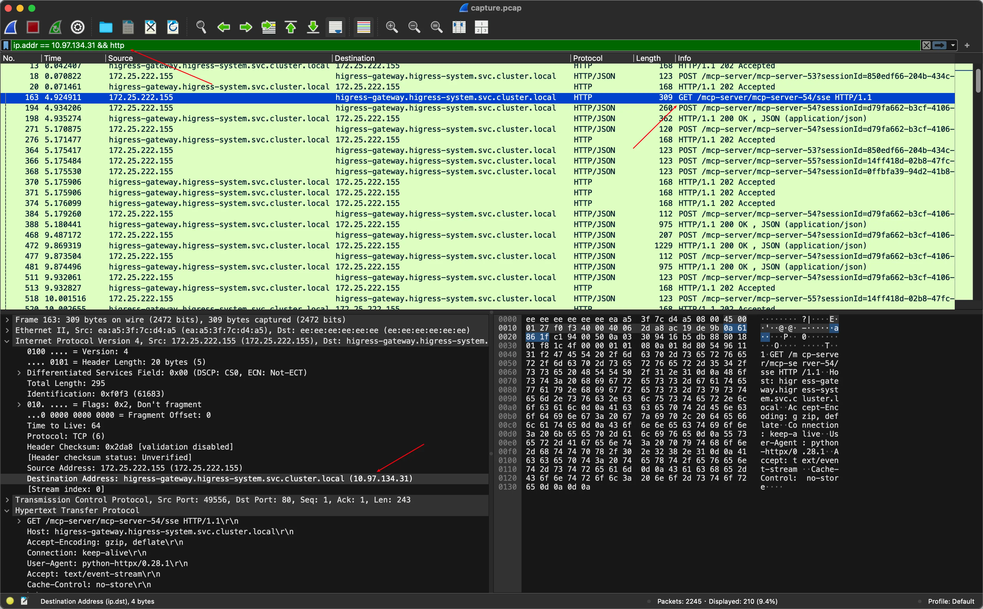tcpdump caputre